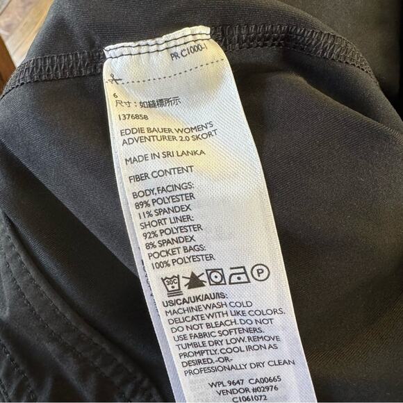 Eddie Bauer Black Athletic Skirt Skort 6 - Picture 5 of 7